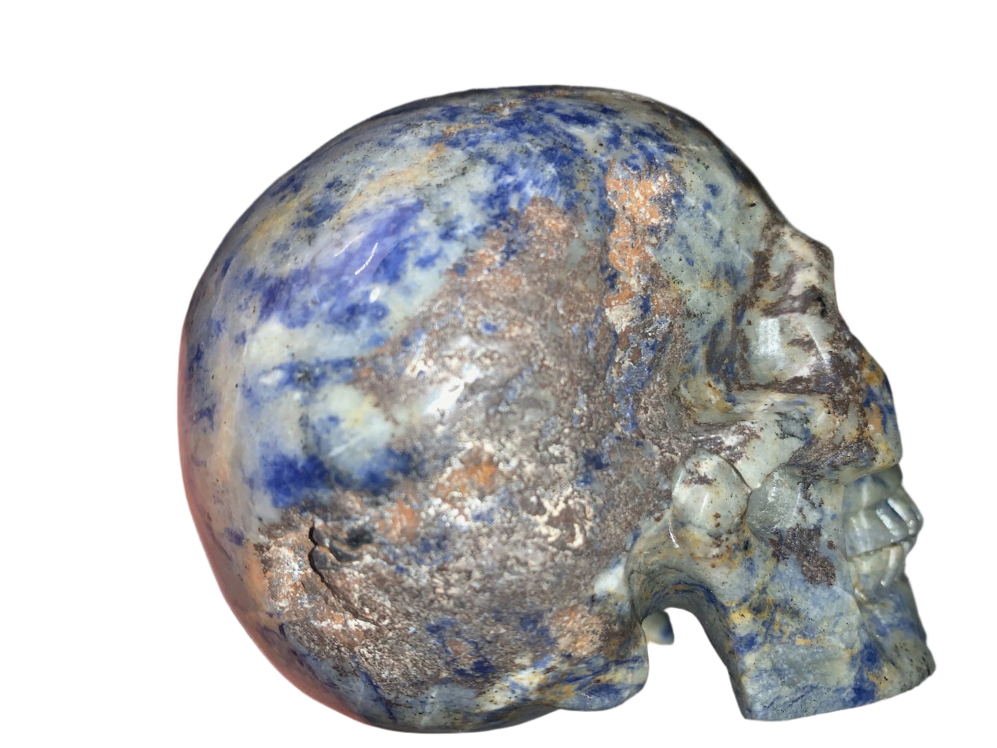 Calavera de sodalita al atardecer de 4,1"