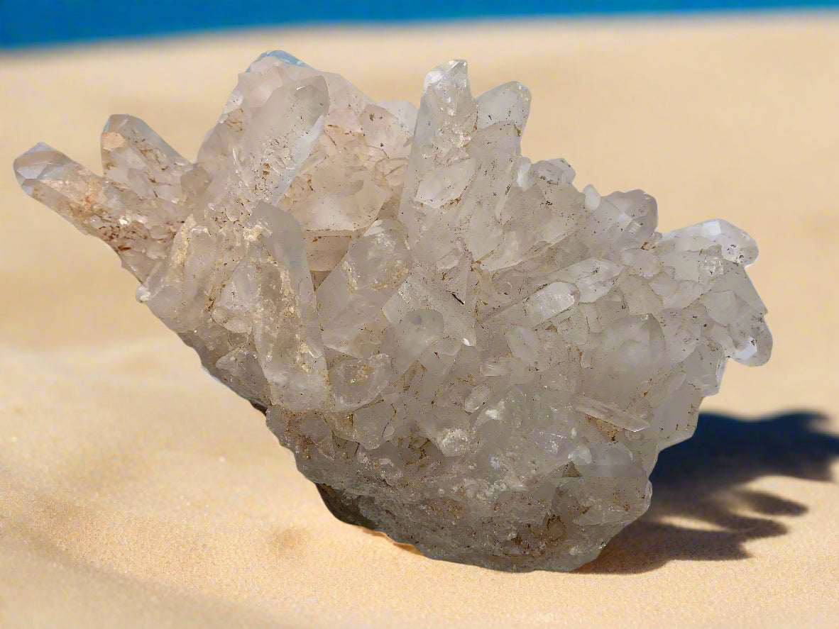 9.5" Freeform Quartz Cluster w/ Hematoid