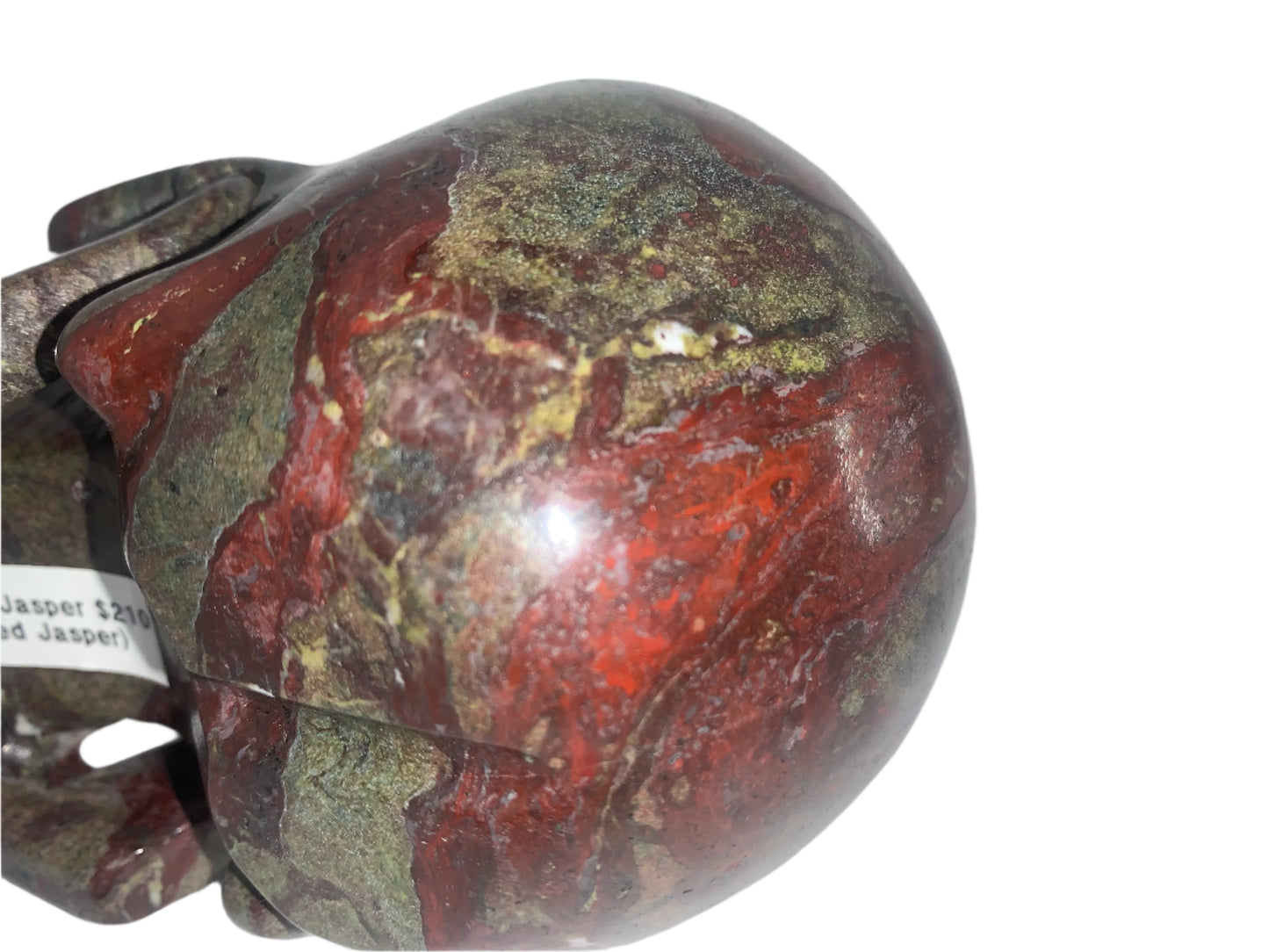5.3" Dragon Blood Jasper Skull