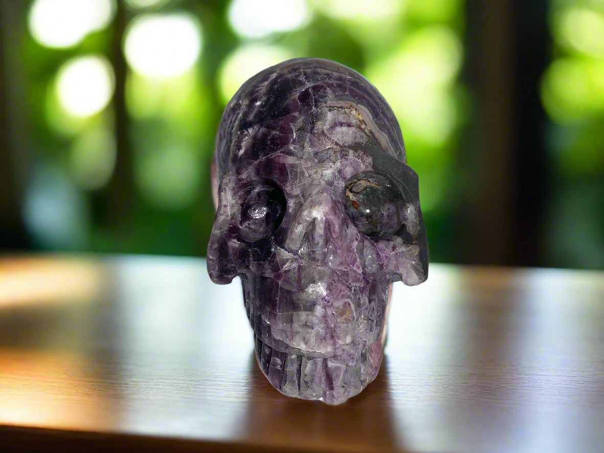 4.3" Purple Fluorite Skull