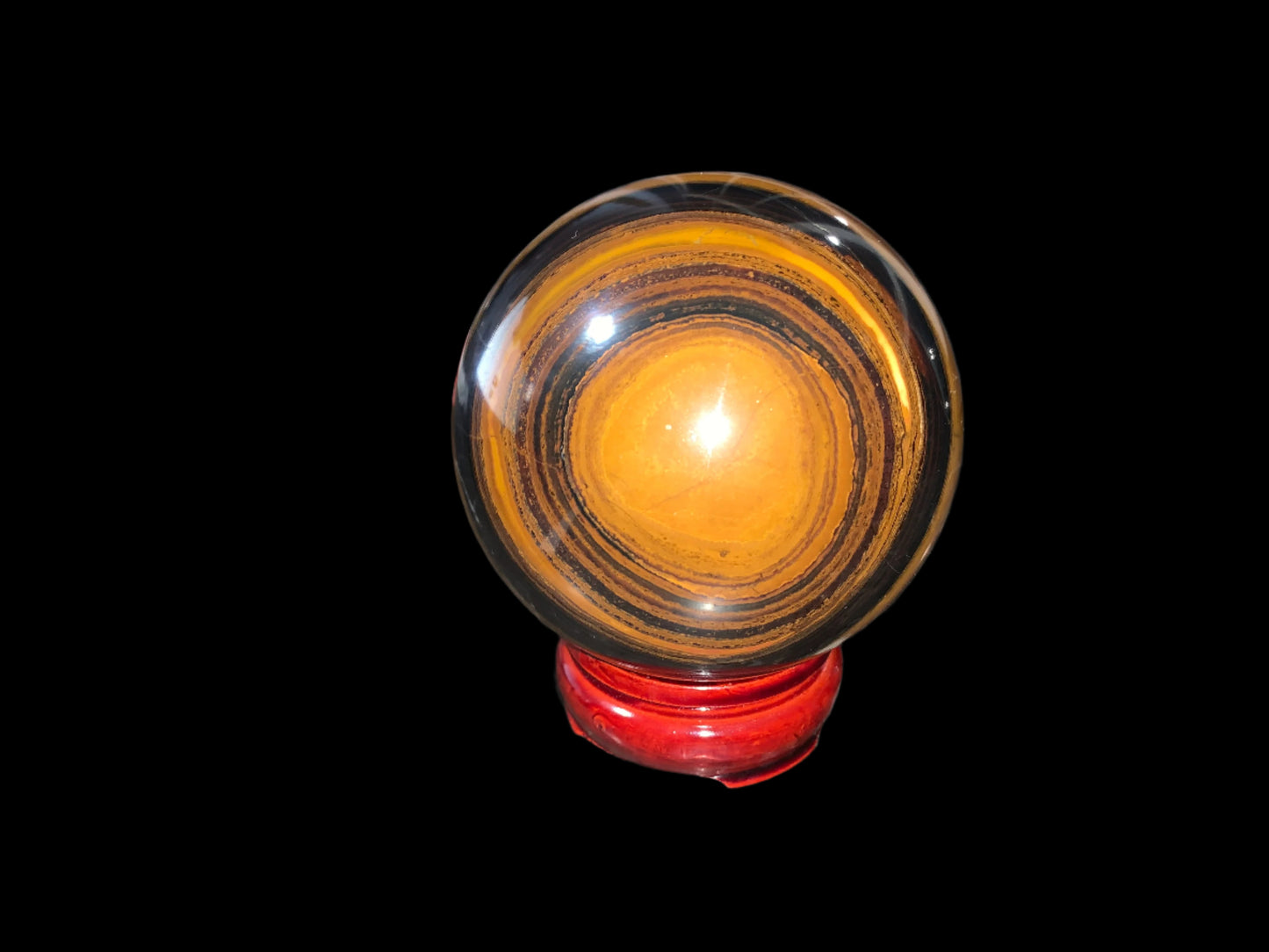 3.3" Red Tiger Iron Sphere