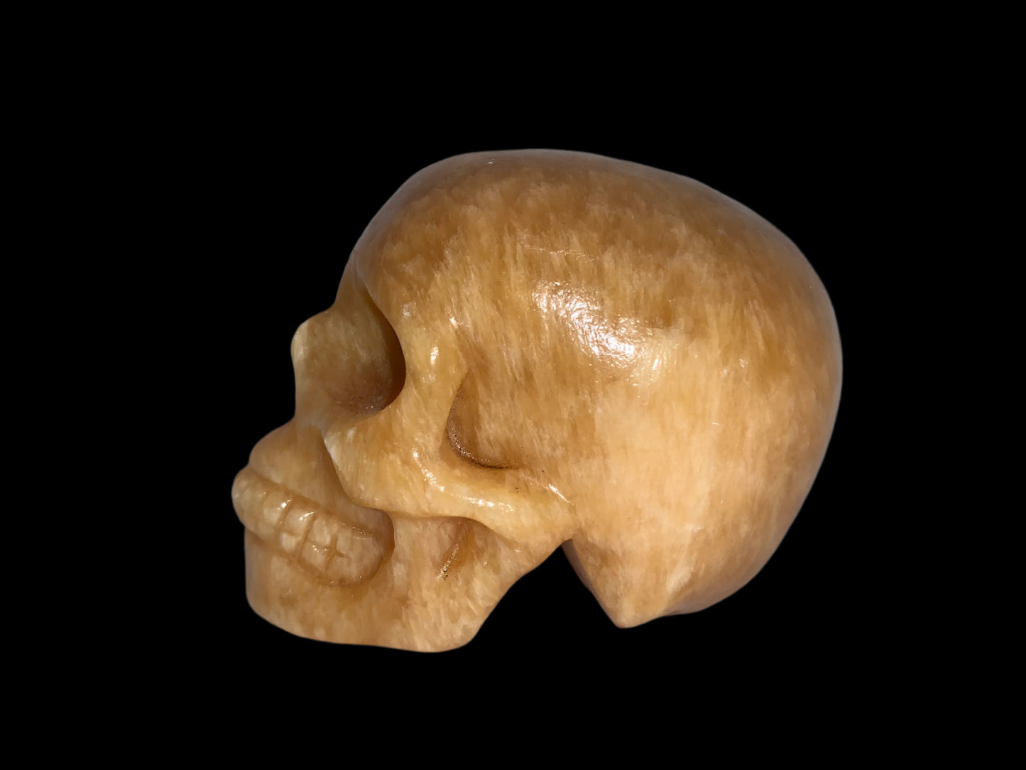 3.8" Orange Calcite Skull