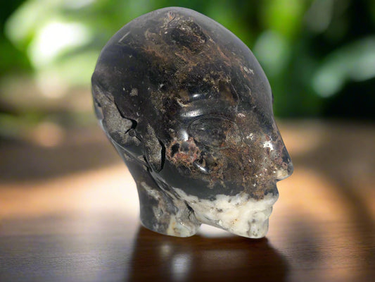 Portal elemental de calavera de ágata mixta de 4,5"