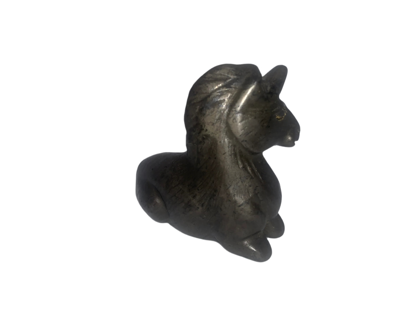 Unicornio de pirita de hierro de 1,9"