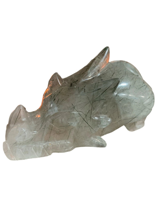 Talla de calavera de doble cara de Leandro Earth Healer Phoenix