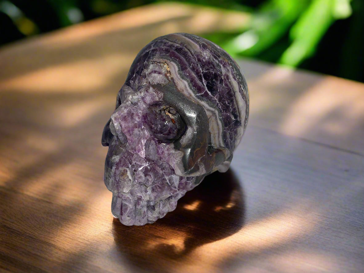 4.3" Purple Fluorite Skull