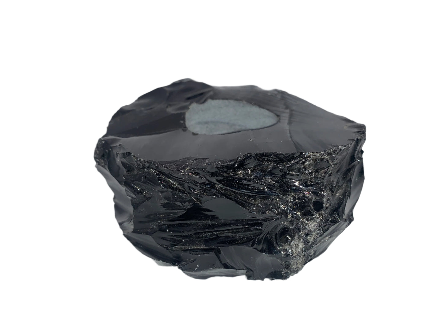 Black Obsidian Candle Holder