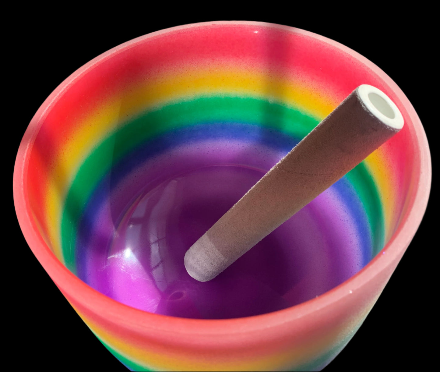 Rainbow Quartz Heaven & Earth Singing Bowl Perfect Pitch 528hz Top C