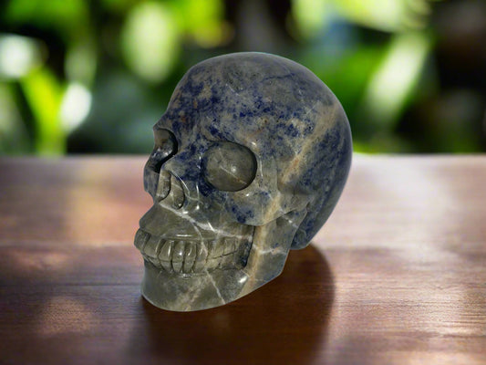 Calavera de sodalita al atardecer de 4,1"