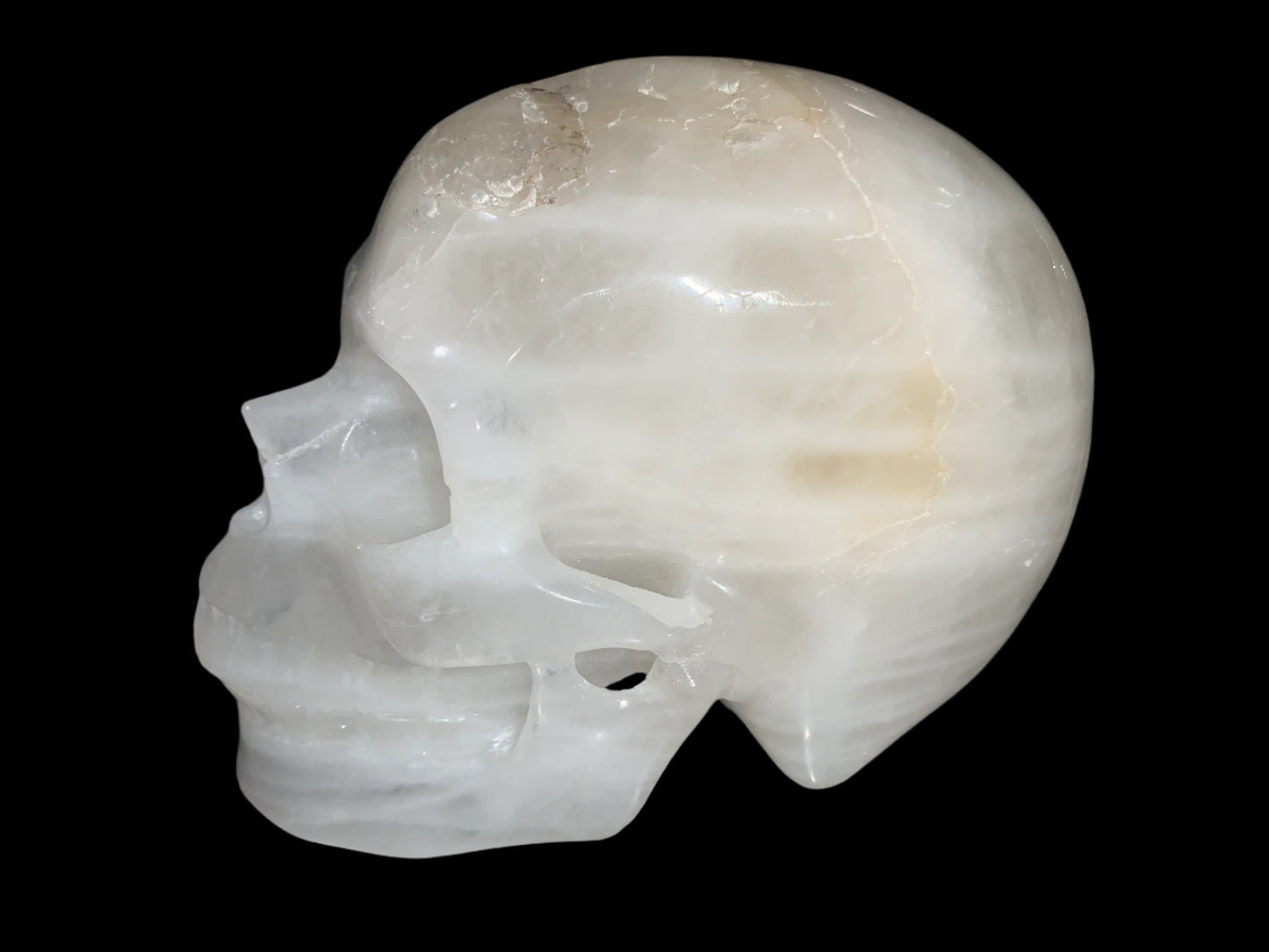 5.5" White Agate Skull