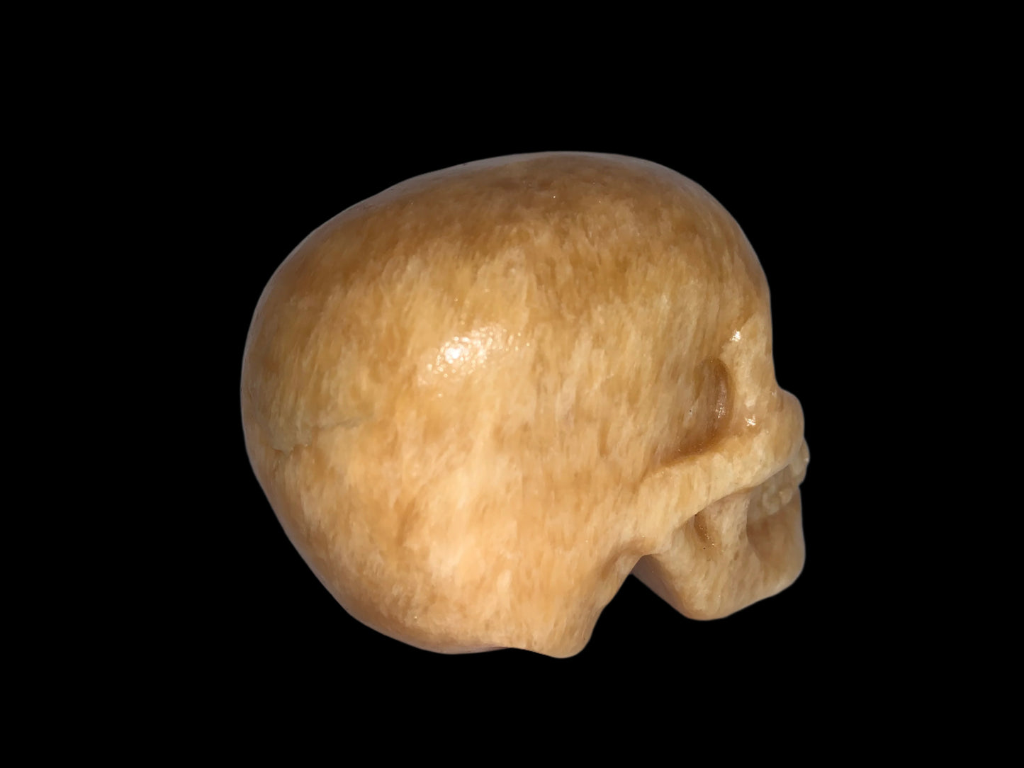 3.8" Orange Calcite Skull