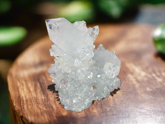 3.2" Apophyllite Cluster In Stalactite Formation w/ Rainbows