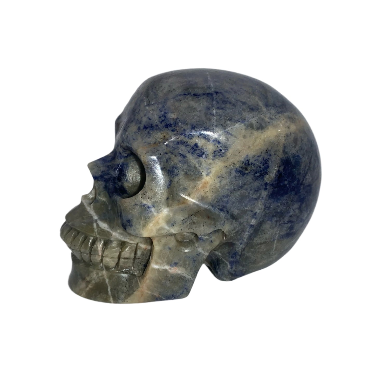 Calavera de sodalita al atardecer de 4,1"