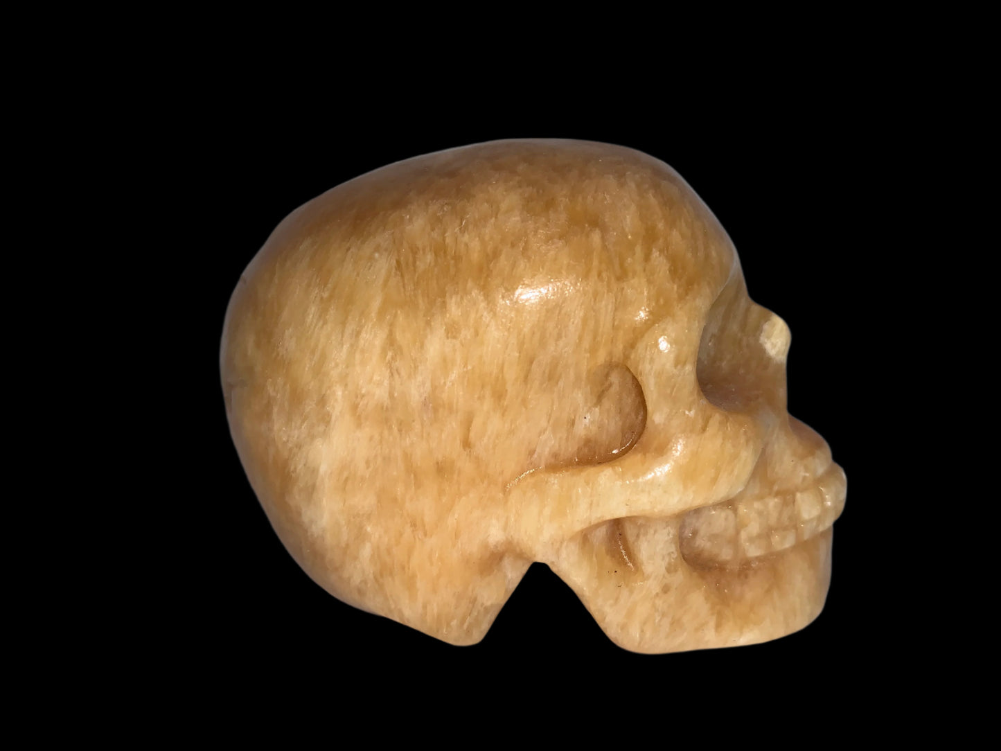 3.8" Orange Calcite Skull