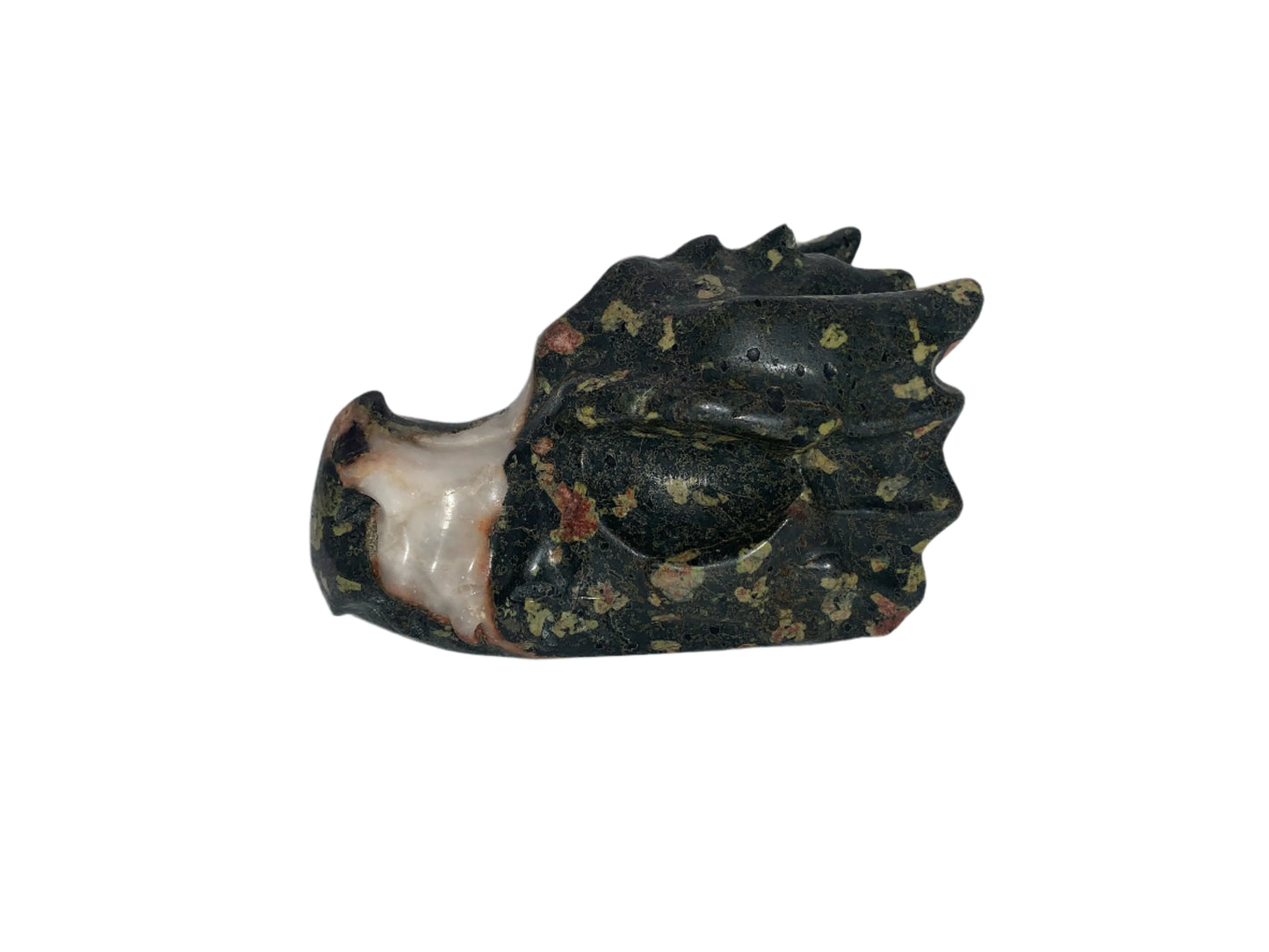 Cráneo de dragón de jaspe de la selva tropical de 4,6"
