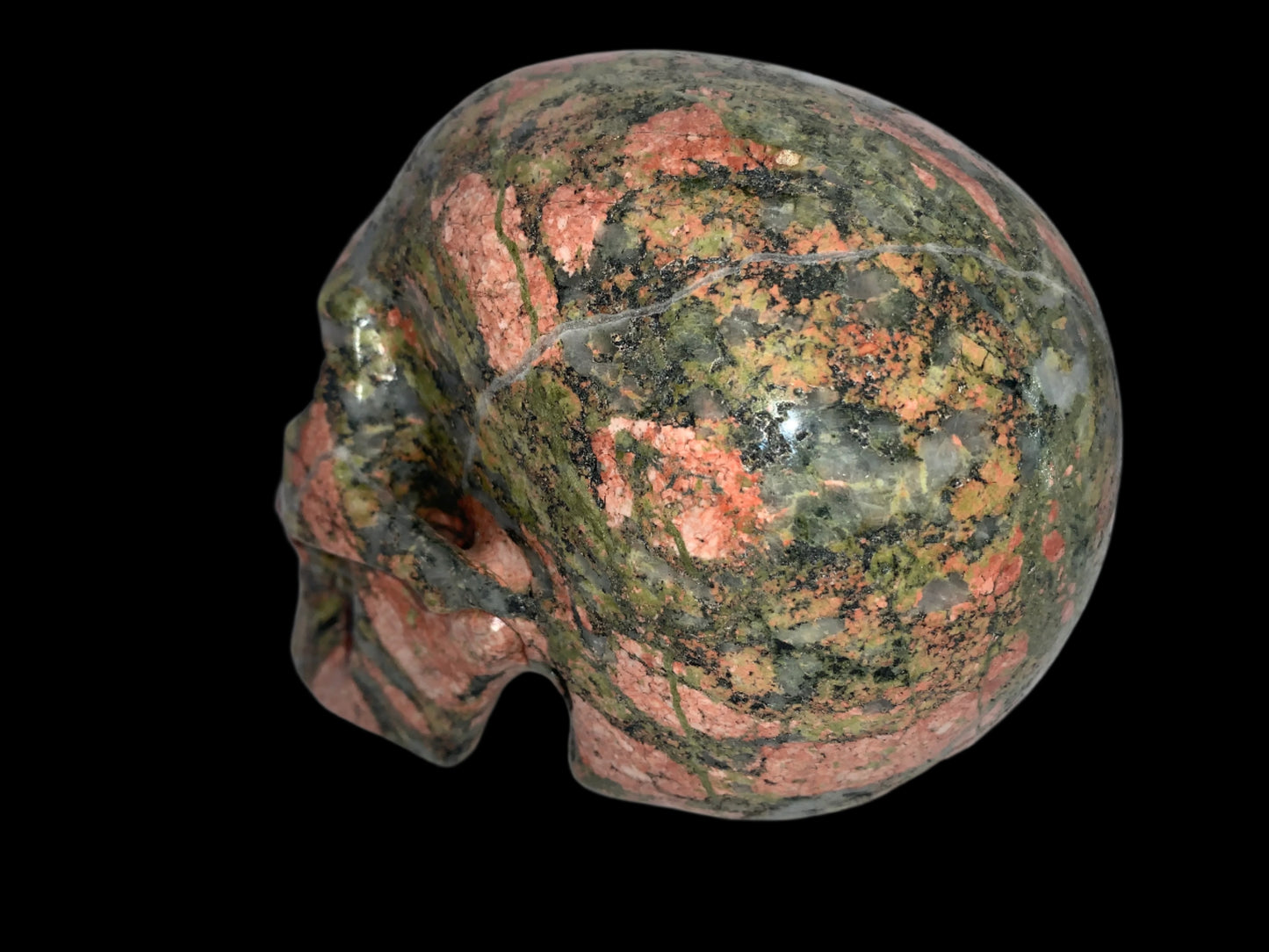 5.4" Unakite Jasper Skull