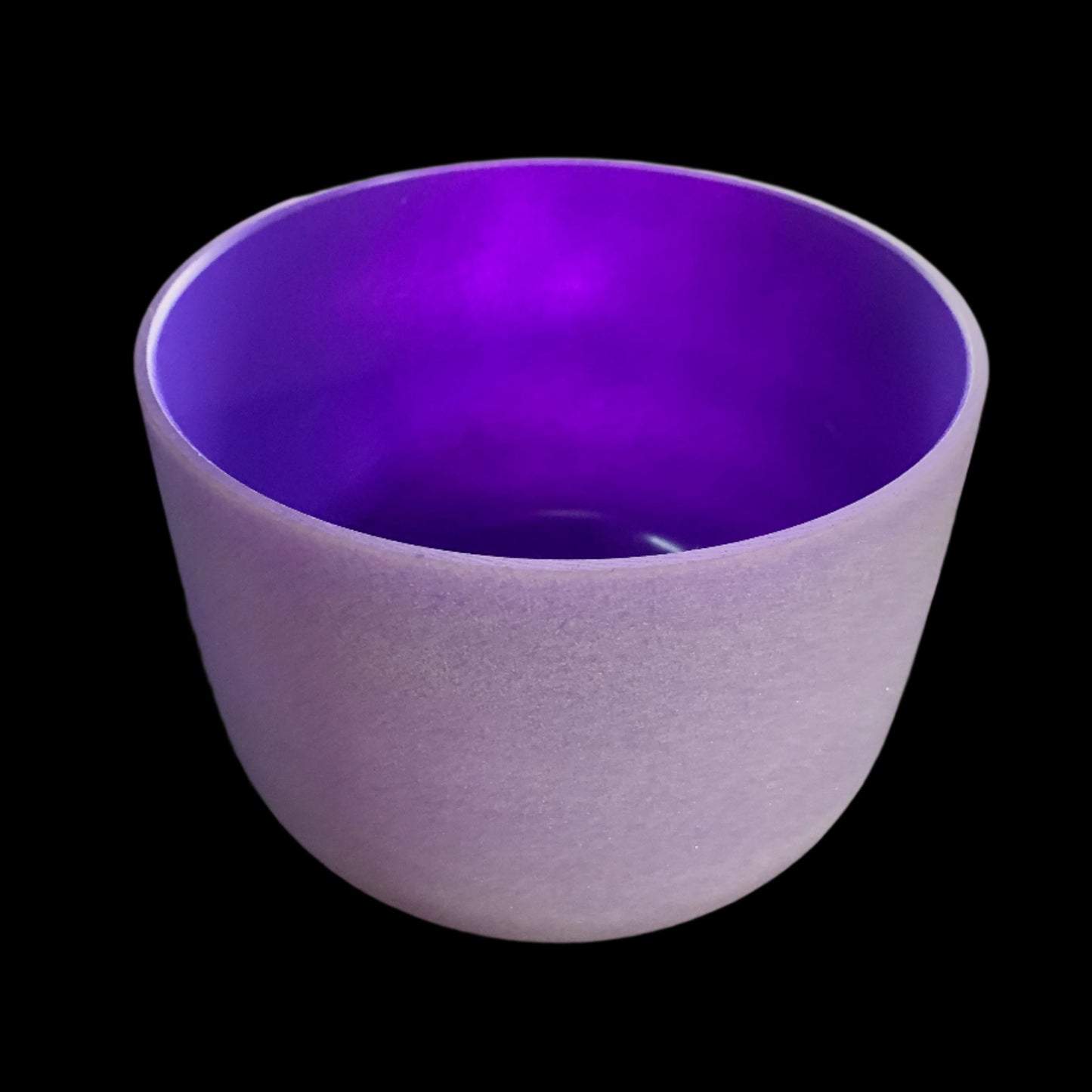 Cuenco tibetano de cuarzo degradado de color rosa púrpura de 7" - Chakra del tercer ojo A
