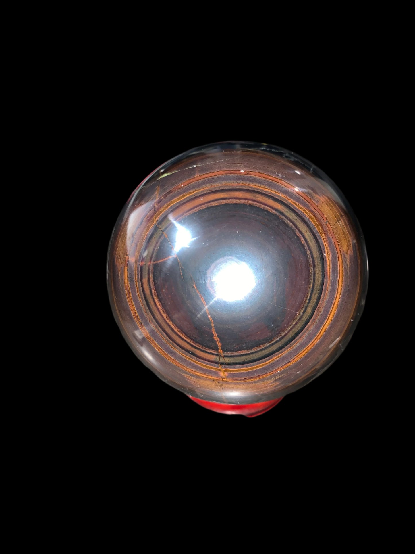 3.3" Red Tiger Iron Sphere
