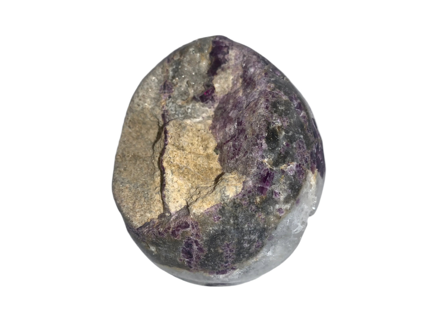 Cráneo de fluorita y cuarzo morado de 4,1" con pirita