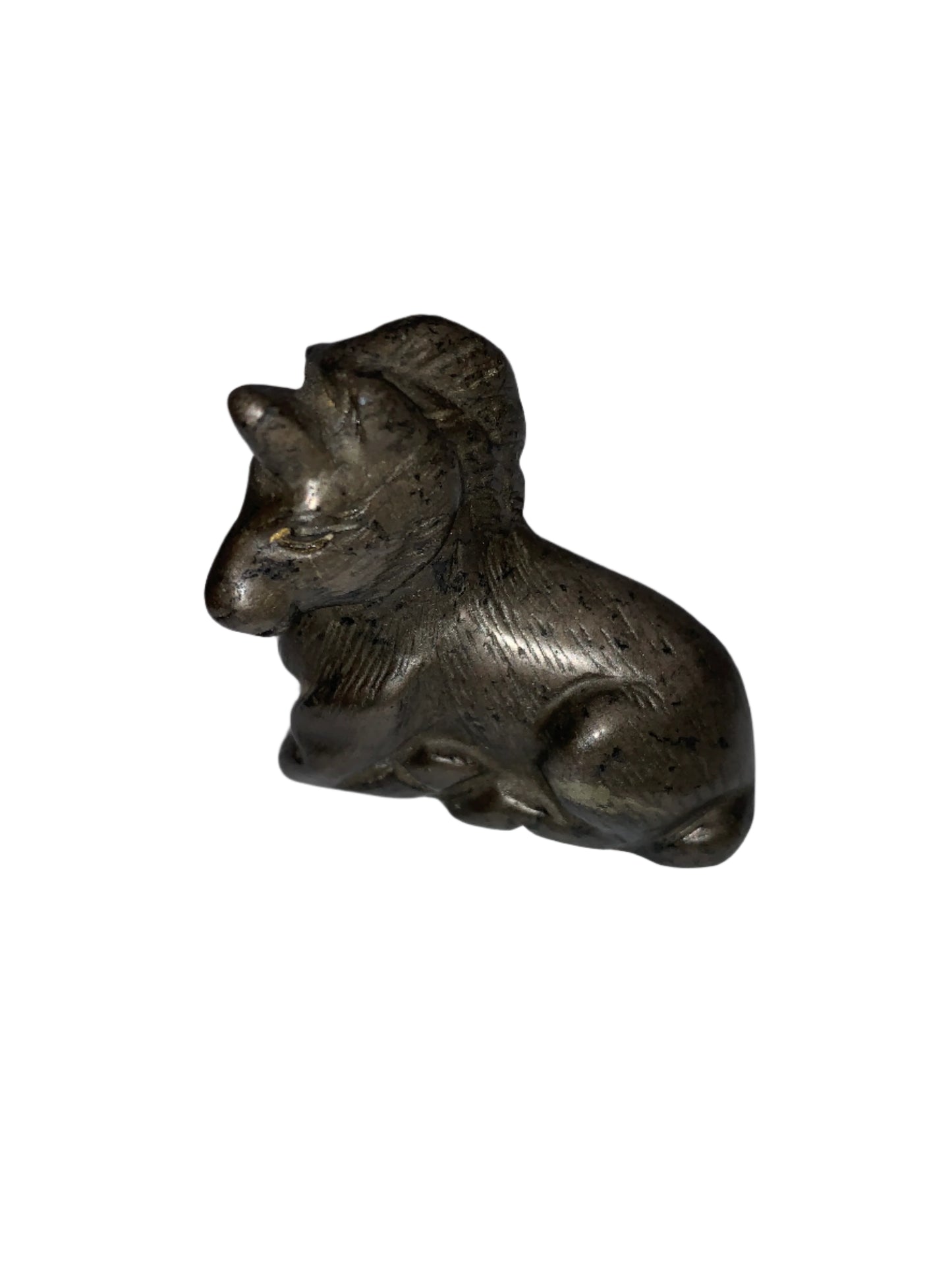 Unicornio de pirita de hierro de 1,9"