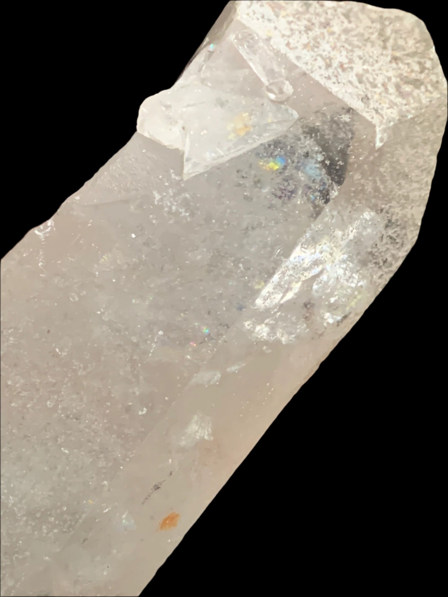 Biblioteca estelar de cristal de cuarzo autorreparado de 5,9" con arcoíris