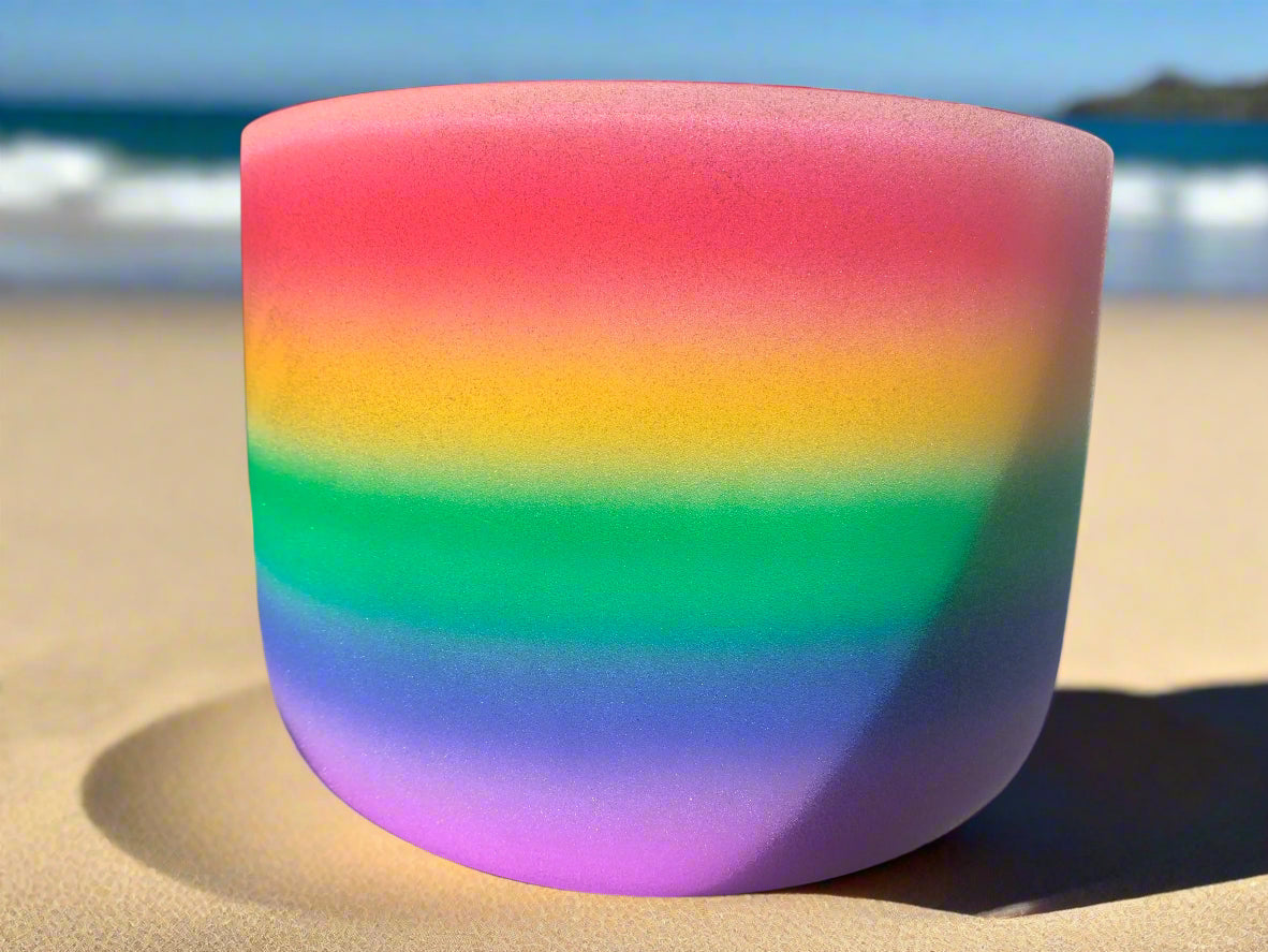 Rainbow Quartz Heaven & Earth Singing Bowl Perfect Pitch 528hz Top C