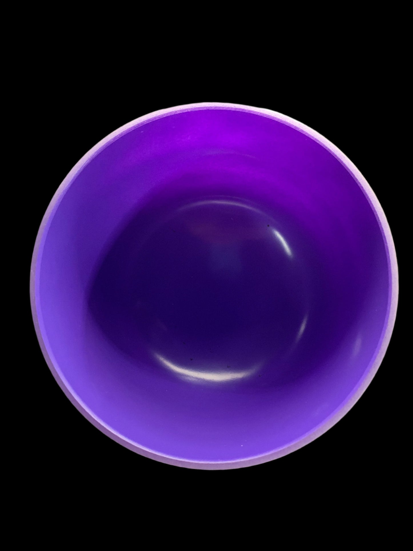 Cuenco tibetano de cuarzo degradado de color rosa púrpura de 7" - Chakra del tercer ojo A
