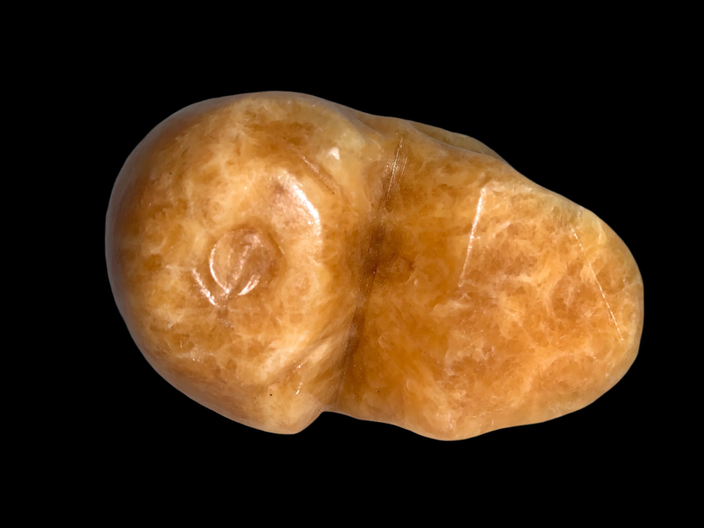 3.8" Orange Calcite Skull