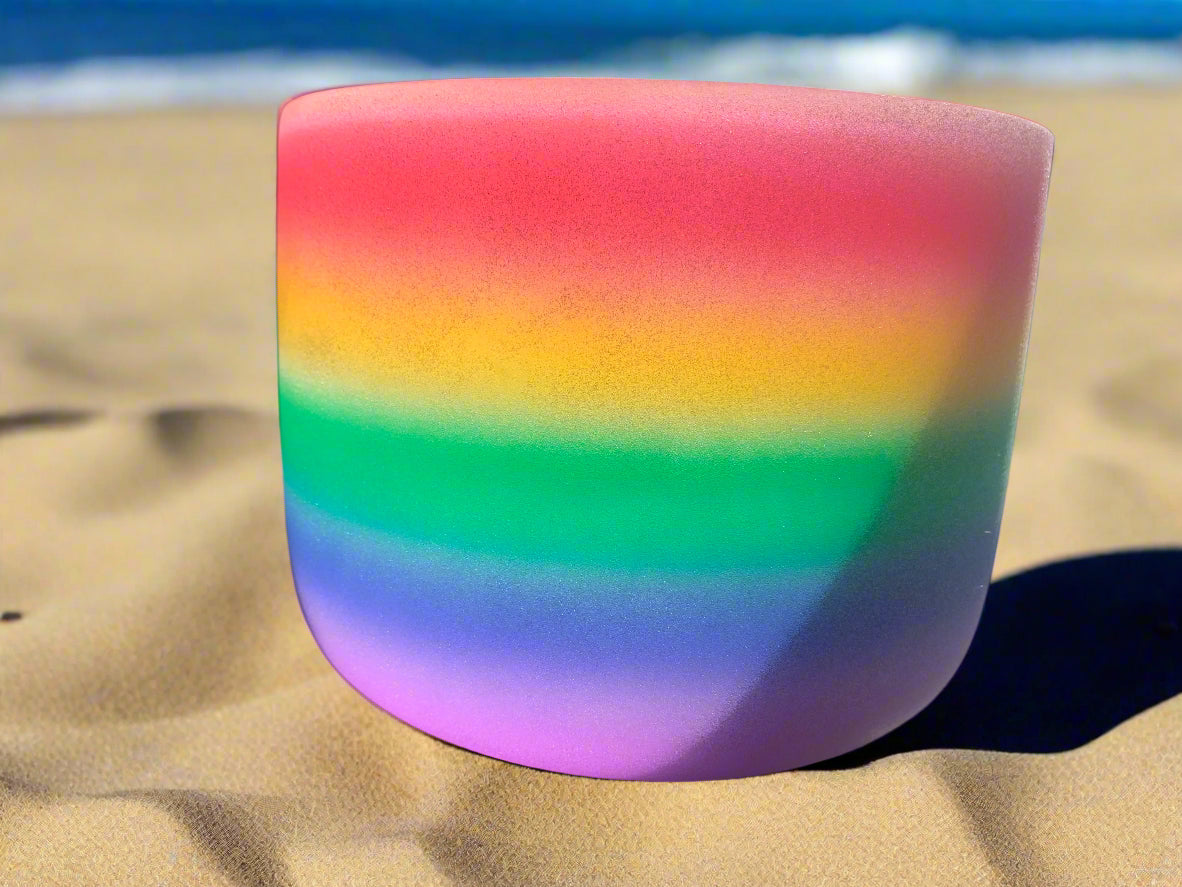 Rainbow Quartz Heaven & Earth Singing Bowl Perfect Pitch 528hz Top C