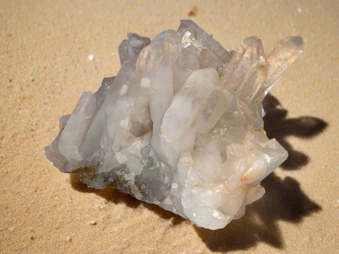 9.5" Freeform Quartz Cluster w/ Hematoid