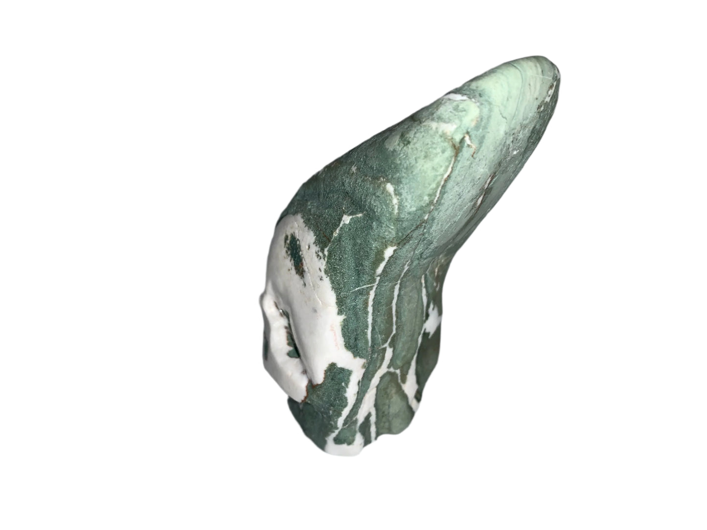Cráneo de palma de jaspe cebra verde de 4,2"