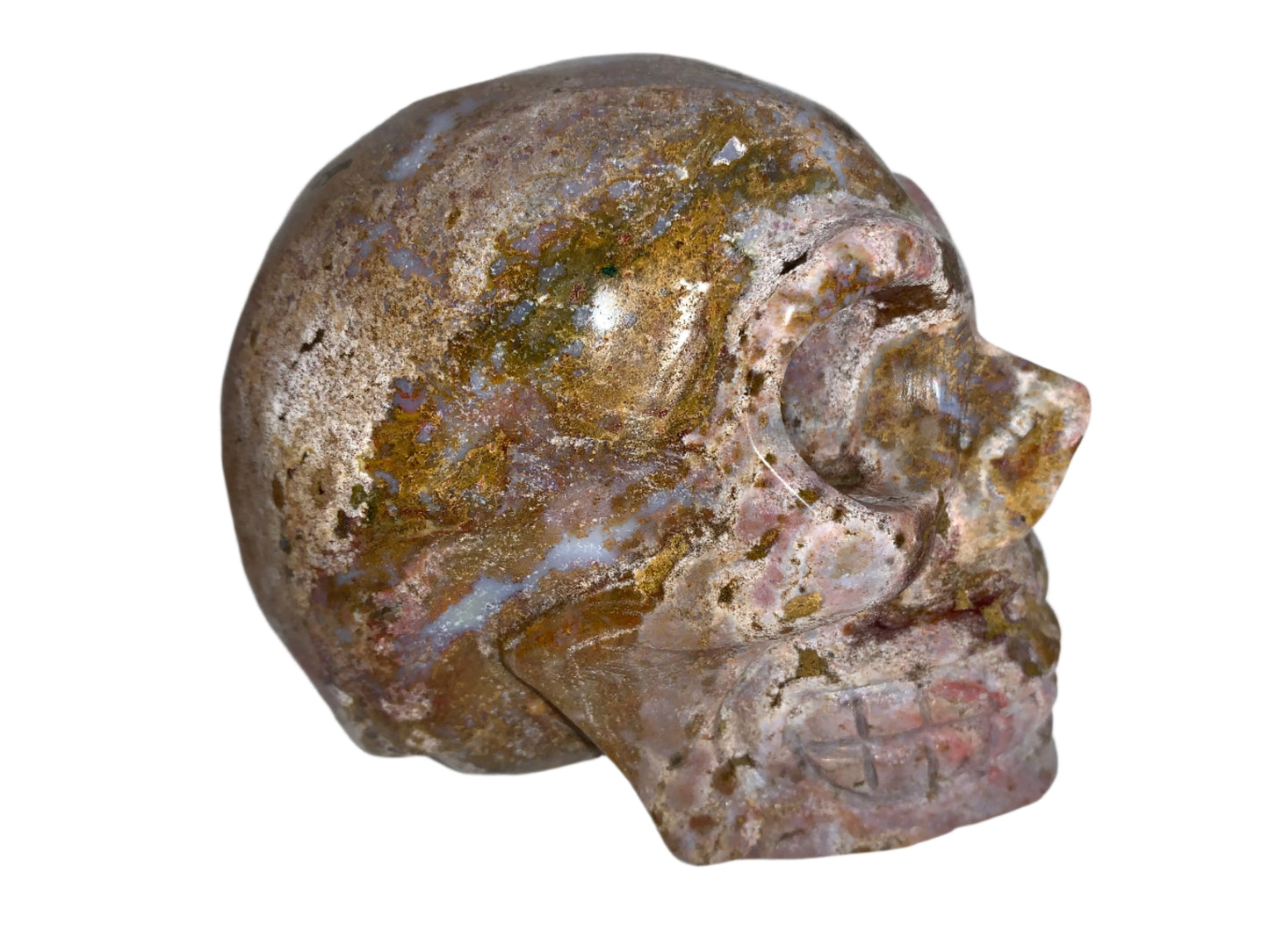 Cráneo de jaspe oceánico de 4,4"