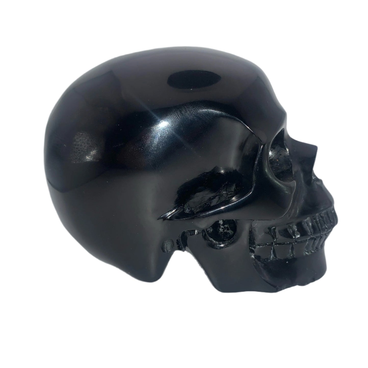 Cráneo de obsidiana negra de 5,3"